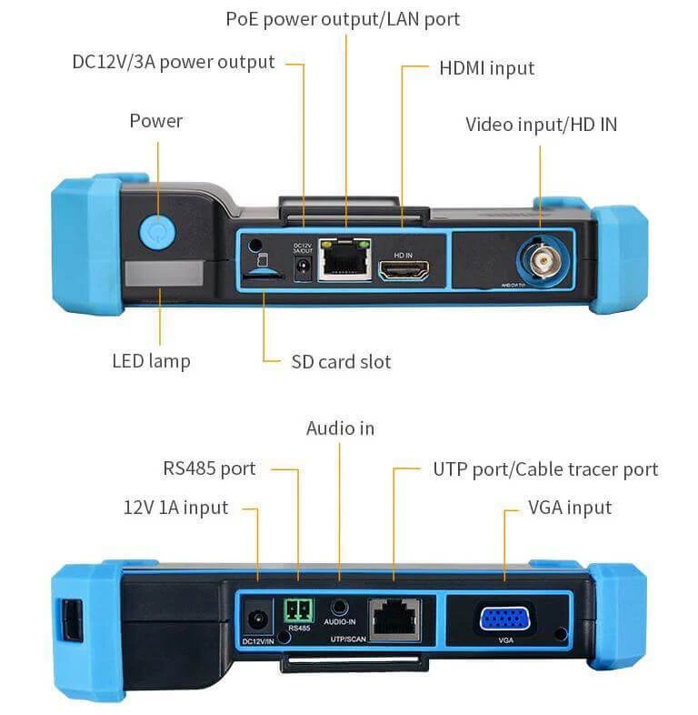 Thiết bị kiểm tra camera CCTV NOYAFA NF-IPC715 hỗ trợ 4K